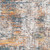 5' x 8.1' Distressed Finish Orange and Gray Rectangular Area Throw Rug - IMAGE 6