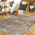 7'10" x 10'3” Distressed Persian Medallion Orange and White Rectangular Area Throw Rug - IMAGE 2