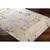 8.9' x 12.3' Distressed Finish Beige and Orange Rectangular Area Throw Rug