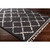 2.5' x 7.25' Geometric Black and Beige Rectangular Area Throw Rug Runner