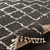 2.5' x 7.25' Geometric Black and Beige Rectangular Area Throw Rug Runner