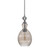 20" Clear and Stainless Steel Contemporary Hanging Pendant Ceiling Light Fixture - IMAGE 5