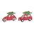 "Merry Christmas" Car Tabletop Decorations - 5.75" - Red and Green - Set of 6 - IMAGE 1