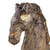 Caballo Dorado Horse Sculpture with Stand - 17" - Aged Brown and Gold - IMAGE 2