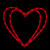 Lighted Double Heart Inset Valentine's Day Window Silhouette - 17" - Red - IMAGE 1