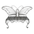 42.5" White Contemporary Outdoor Patio Garden Butterfly Chair - IMAGE 1