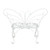Metal Outdoor Butterfly Garden Bench - 42.5" - White - IMAGE 4