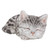 Sleeping Tabby Kitten Outdoor Garden Statue - Gray - 7" - IMAGE 1