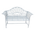 53.75" Solid White Outdoor Patio Garden Bench - IMAGE 1
