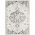 9'3" x 12'6" Distressed Persian Medallion Design Gray and Black Rectangular Machine Woven Area Rug - IMAGE 1