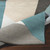 5' x 8' Geometric Triangular Pattern Brown and Teal Rectangular Hand Tufted Wool Area Throw Rug - IMAGE 3