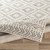 5'3” x 7'3” Diamond Patterned Light Gray and White Synthetic Area Throw Rug - IMAGE 4