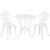 3pc Rose Outdoor Garden Bistro Set - 32.5" - IMAGE 1