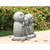 17.5" Lucky Japanese Jizo Family Praying Outdoor Garden Statue - IMAGE 3