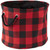15" Red and Black Checkered Round Medium Bin - IMAGE 2