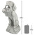 19" Dog with a Basket of Flowers Outdoor Garden Statue