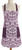 37.5” White and Eggplant Purple Damask Pattern Apron - IMAGE 1