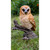 12.5" Tawny Owl on Stump Outdoor Garden Statue - IMAGE 5