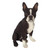 16.5" Sitting Boston Terrier Dog Outdoor Garden Statue - IMAGE 1