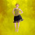 Adult Women's Bumblebee Tank Dress Halloween Costume - Medium - Black and Yellow - IMAGE 3