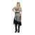 Black and Gray Pirate Women Adult Halloween Costume - Small - IMAGE 2