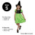 Black and Green Witch Girl Child Halloween Costume - Small - IMAGE 5