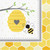 Club Pack of 192 White and Yellow "Honeycomb with Bee" Napkins 12.8" - IMAGE 1