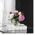 10" Artificial Peony Bouquet Arrangement in Glass Vase - IMAGE 4