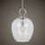 23" Silver and Clear Contemporary Glass Pendant