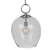 23" Silver and Clear Contemporary Glass Pendant - IMAGE 5
