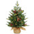 2' Pre-lit Potted Nordic Spruce Artificial Christmas Tree, Warm White LED Lights - IMAGE 1