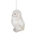 4" White Glitter Standing Owl Christmas Hanging Ornament - IMAGE 2