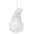 5" White Glitter Sitting Polar Bear Christmas Hanging Ornament - IMAGE 3