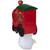 6.5" Red, Green and Gold Glitter Bubble Lamp Christmas Train Night Light - IMAGE 5