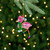 4.25" Pink Flamingo with Rainbow Hat Glass Christmas Ornament - IMAGE 2