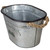11" Silver Oval Christmas Tree Bucket With Jute Rope - IMAGE 5