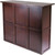 Expandable Wooden Wine Bar - 50" - Walnut Finish - IMAGE 3