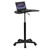 36.5" Black and Silver Contemporary Stand Mobile Laptop Computer Desk - IMAGE 1