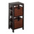 Set of 3 Black and Brown Standing Shelf with Two Basket – 29” - IMAGE 1