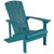 35" Turquoise Blue Cottage Outdoor Furniture Patio Adirondack Lounger Chair - IMAGE 1