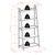 5-Tier A-Frame Wooden Shelf - Black - 58"