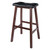 Wooden Stool with Leather Seat Stool - 29.5" - Black - IMAGE 4