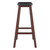 Wooden Stool with Leather Seat Stool - 29.5" - Black - IMAGE 5