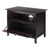 TV Stand with Open Shelf and Cabinet - 25" - Black