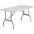 60" White and Gray Contemporary Rectangular Outdoor Patio Folding Table - IMAGE 1