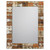 36" Brown Natural Faux Horn Frame Rectangular Mirror - IMAGE 1