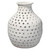 16.5" Matte White Ceramic Open Work Design Small Vase - IMAGE 1