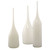 Set of 3 White Blown Glass Pixie Decorative Vases 21.75" - IMAGE 1
