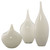 Set of 3 White Glass Nymph Vases - IMAGE 1
