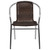 29" Brown and Silver Outdoor Furniture Rattan Stackable Patio Chair - IMAGE 4